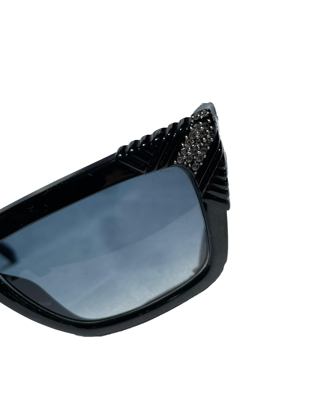 Gianni Versace 80s Black Square Sunglasses