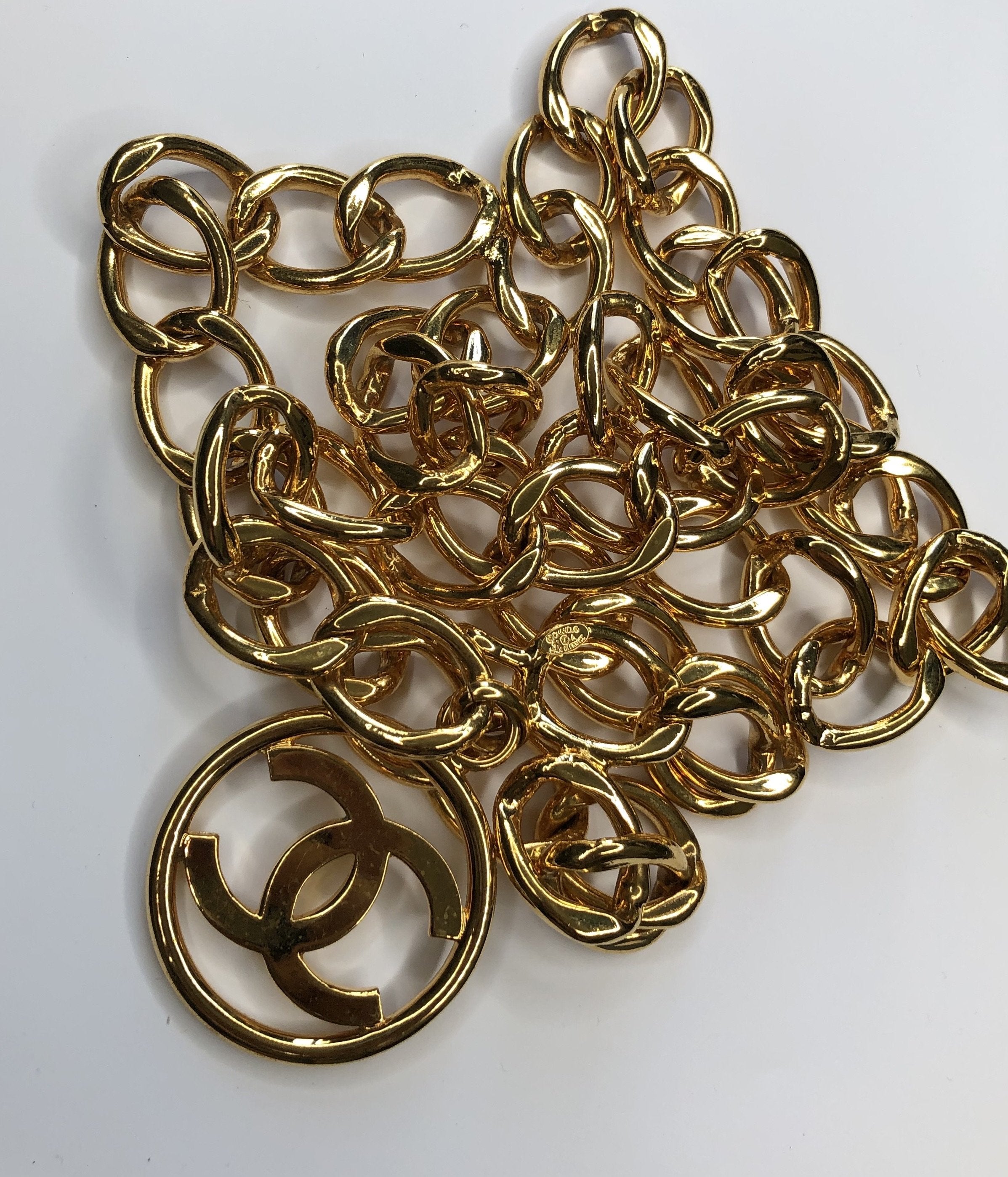 chanel gold chain belt
